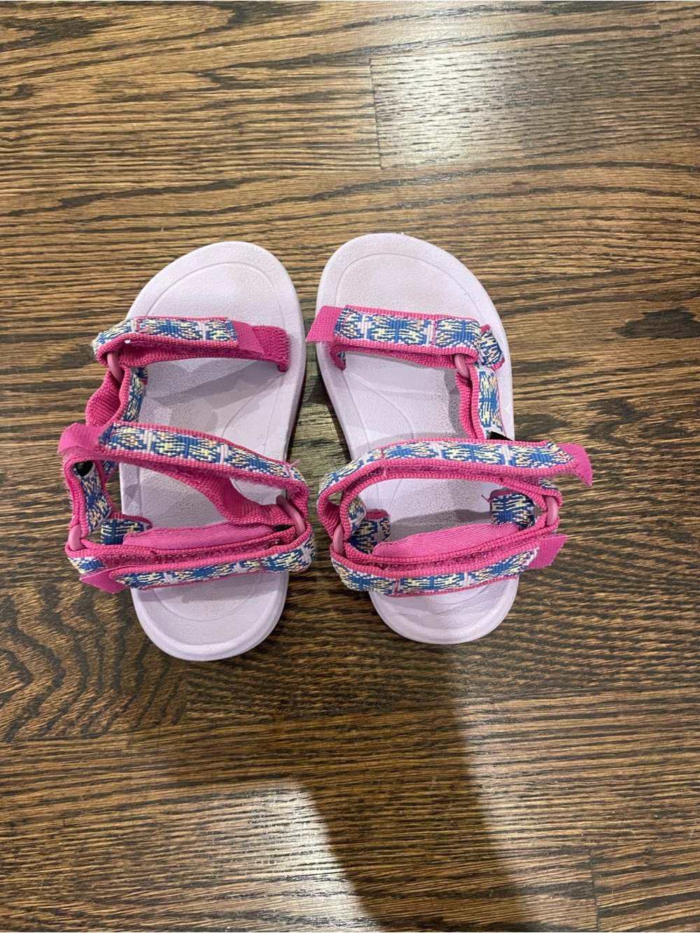 Teva Girls Pink Patterned Strap Sandals